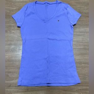 V neck tank top short sleeve purple Lilac Tommy Hilfiger size Medium